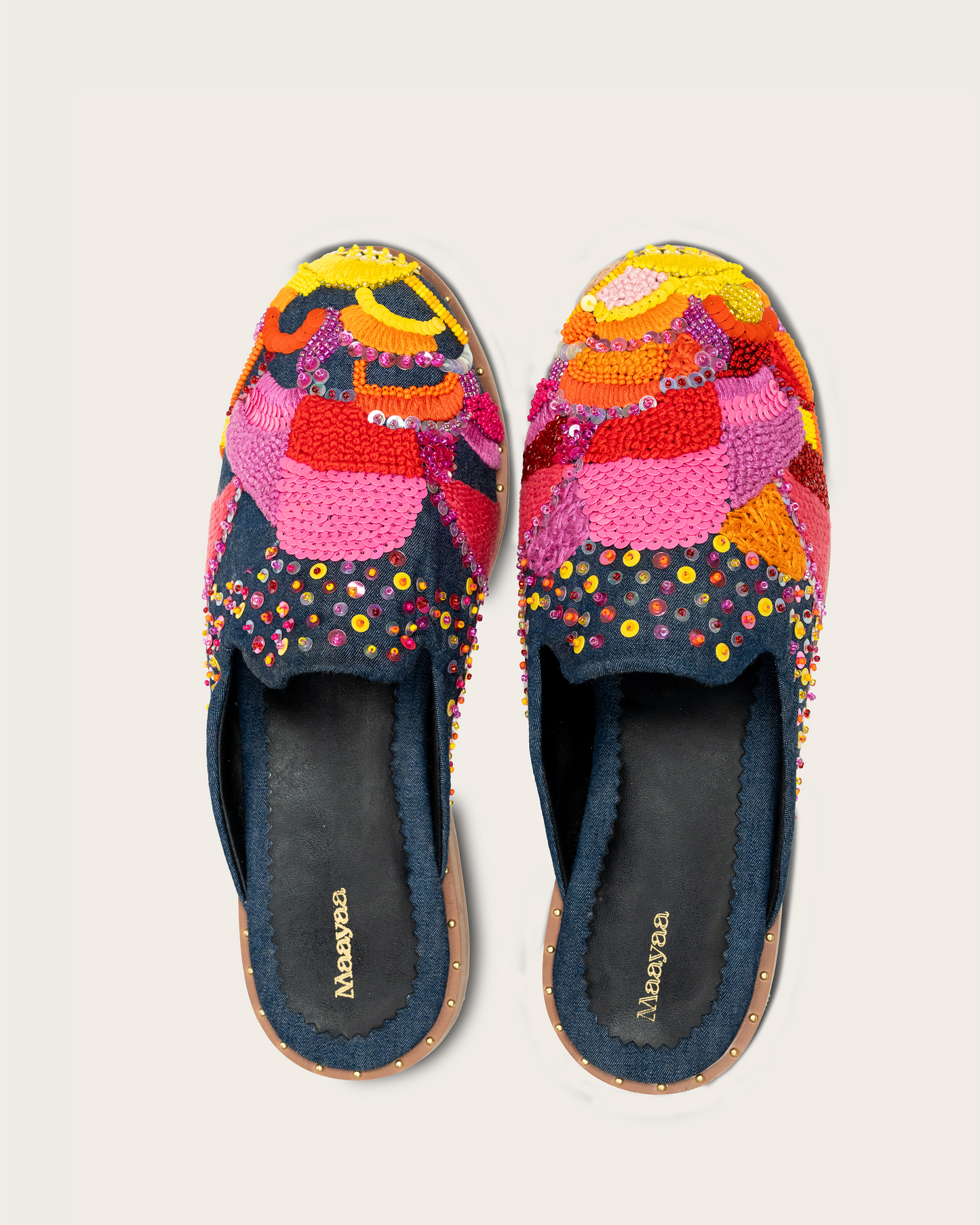EMBELLISHED MULES