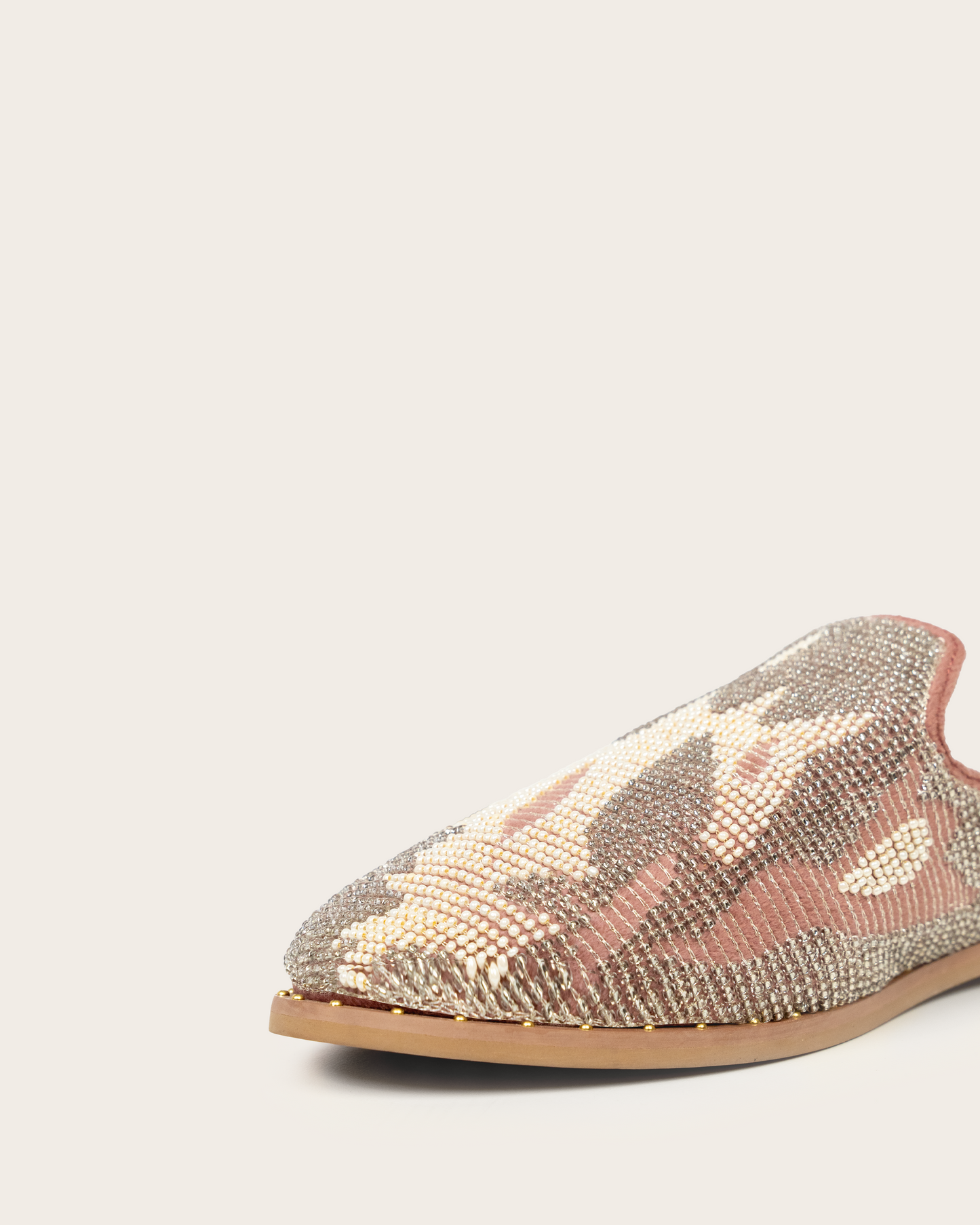 MAUVE BEADED MULES