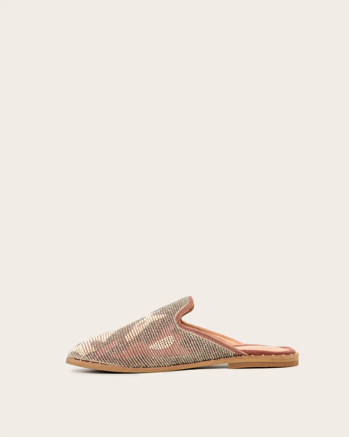 MAUVE BEADED MULES